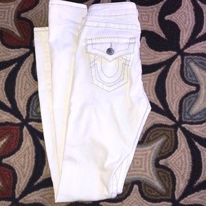 White Skinny True Religion Jeans